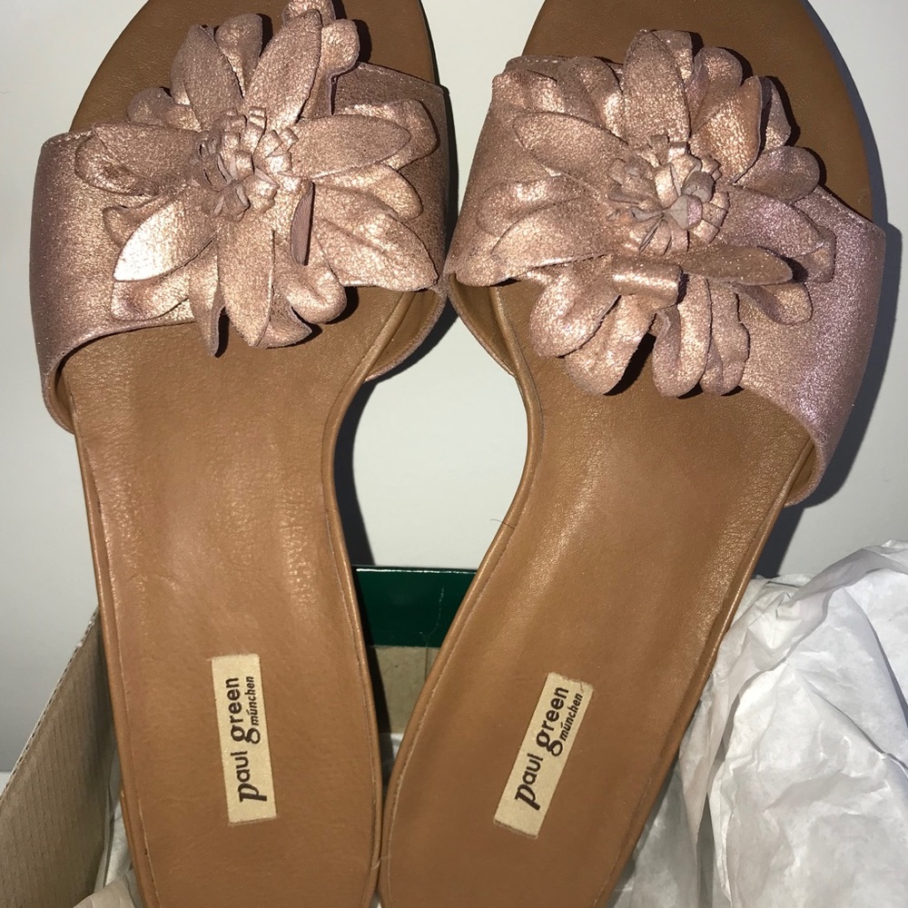 PAUL GREEN PARADISE ROSE METALLIC CHIC SANDAL-BNWT
